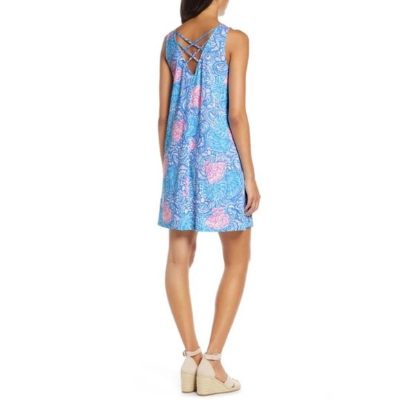 Lilly Pulitzer Blue and Pink Sleeveless Dress - Picture 2 of 8